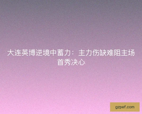 大连英博逆境中蓄力：主力伤缺难阻主场首秀决心